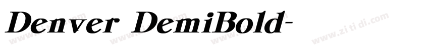 Denver DemiBold字体转换